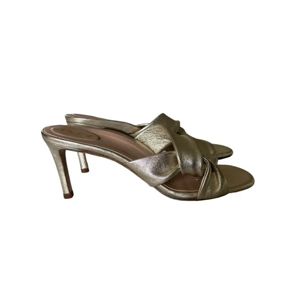 Elegant Inez Isa Gold Women's Heeled Sandals - Picture 6 of 14